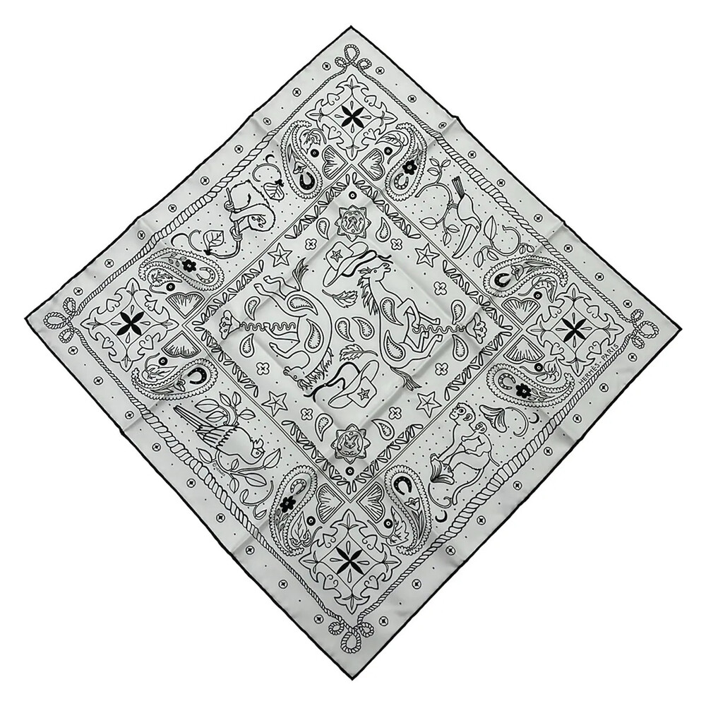 Hermes Carre 55 Bran (White) #369173H59B